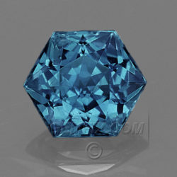 Blue Montana Sapphire Hexagon