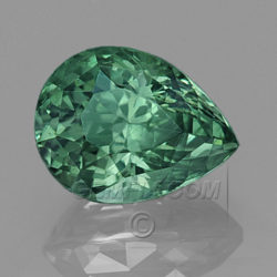 Green Montana Sapphire Pear Drop