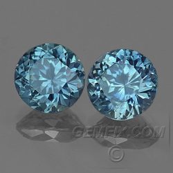 Montana Sapphire blue round pair