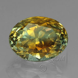 Parti color Orange Montana Sapphire Oval