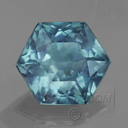 Unheated Hexagon Montana Sapphire Aqua Color