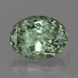 Unheated Green Montana Sapphire Oval