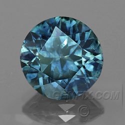 blue round Montana Sapphire