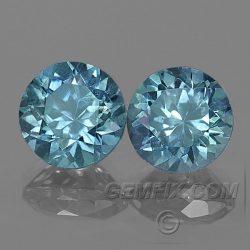 matched round pair Montana Sapphire