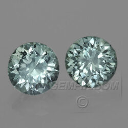 Round Matched Pair of Montana Sapphires