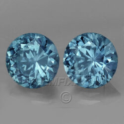 Round Matched Pair Blue Montana Sapphire