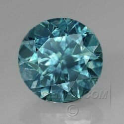 Teal Round Montana Sapphire Blue Green