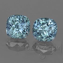 Montana Sapphire cushion pair blue