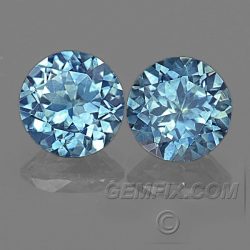 Montana Sapphire round brilliant pair blue