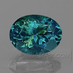 teal Montana Sapphire oval blue green