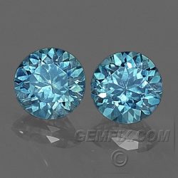 blue Montana Sapphire round pair