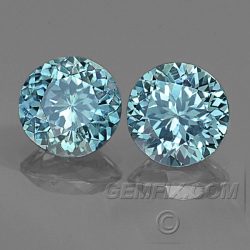 Montana Sapphire blue round pair