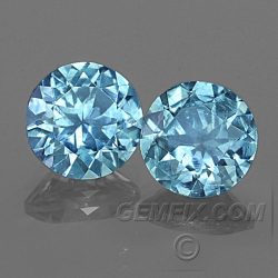 blue round pair Montana Sapphire