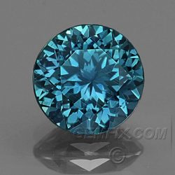 teal round Montana Sapphire