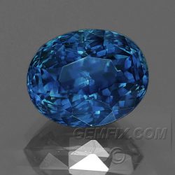 deep blue Montana Sapphire oval