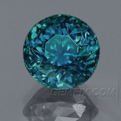 round teal Montana Sapphire green blue