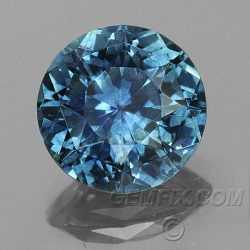 blue round Montana Sapphire