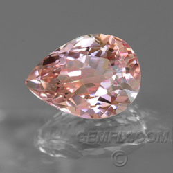 untreated Padparadscha sapphire pear