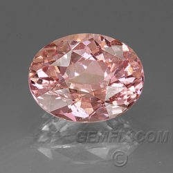 pink orange unheated oval sapphire