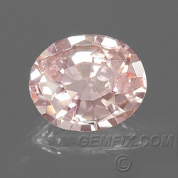 unheated peach pink sapphire oval untreated