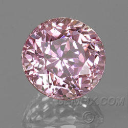 round natural pink sapphire certified
