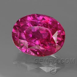 pink red natural sapphire oval
