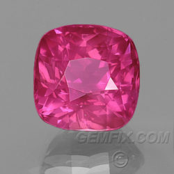 red pink cushion natural sapphire