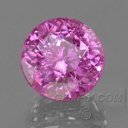 round hot pink sapphire