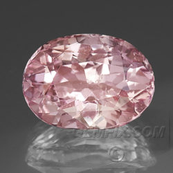 light pink sapphire peachy oval