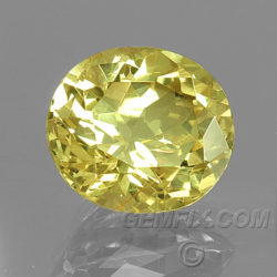 unheated yellow sapphire oval round