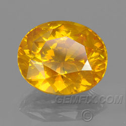 orange yellow untreated sapphire oval