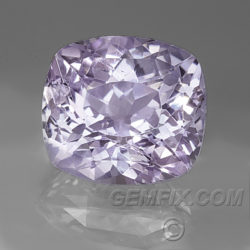 unheated sapphire cushion purple violet