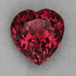 Red Spinel Heart Shape