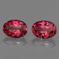 Red Mahenge Spinel Oval Pair