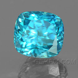 cushion blue natural zircon turquoise color